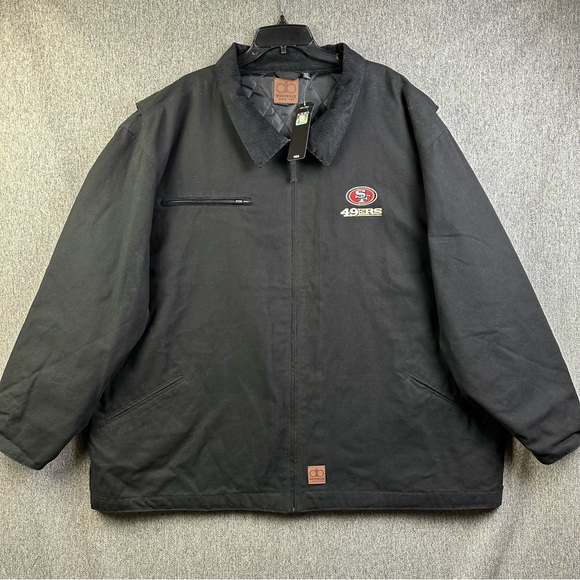 NFL DB Workwear SF 49ers Canvas Work Jacket Coat Quilted Lined Men’s Size 3XL - Picture 3 of 11